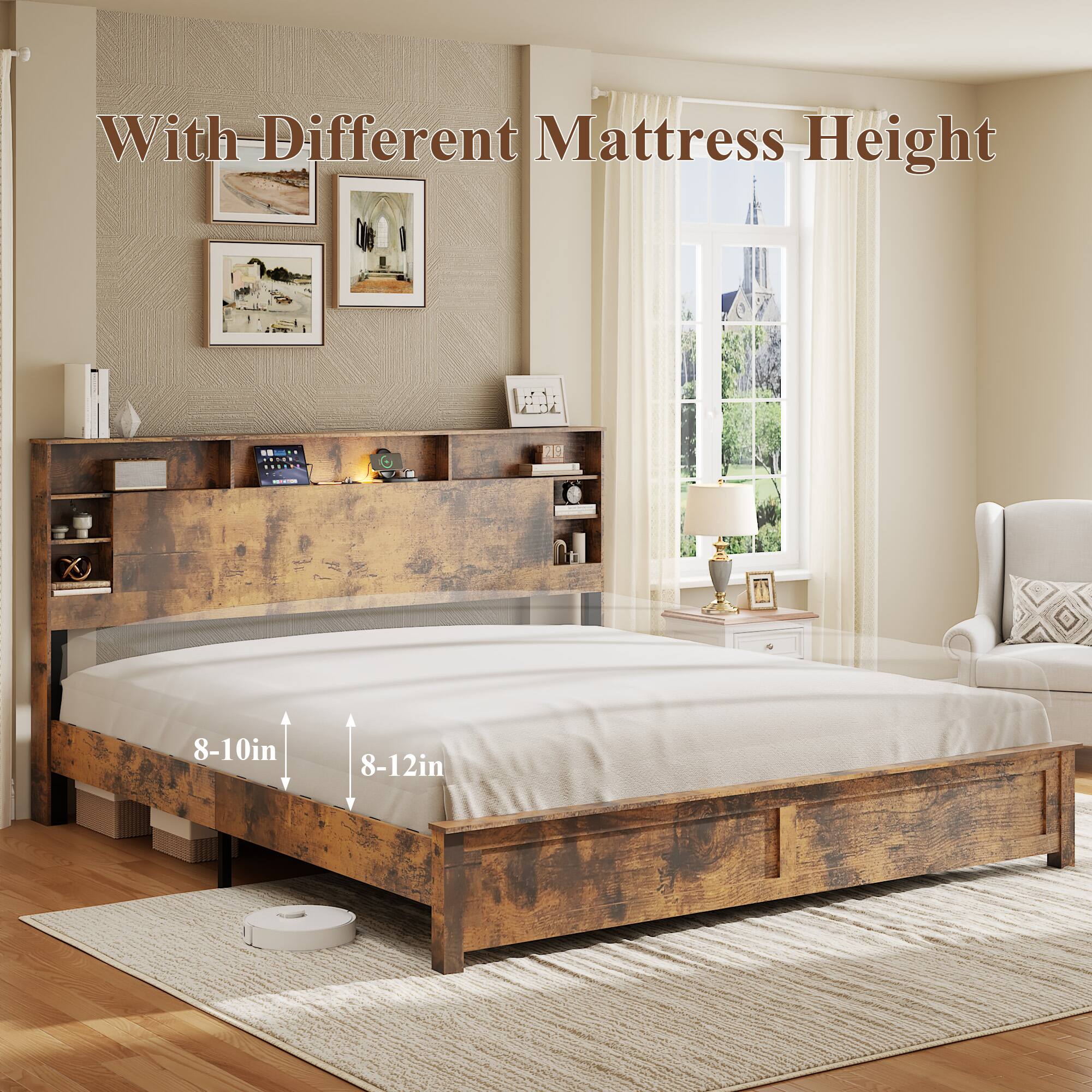 With Different Mattress Height

8-10in

8-12in