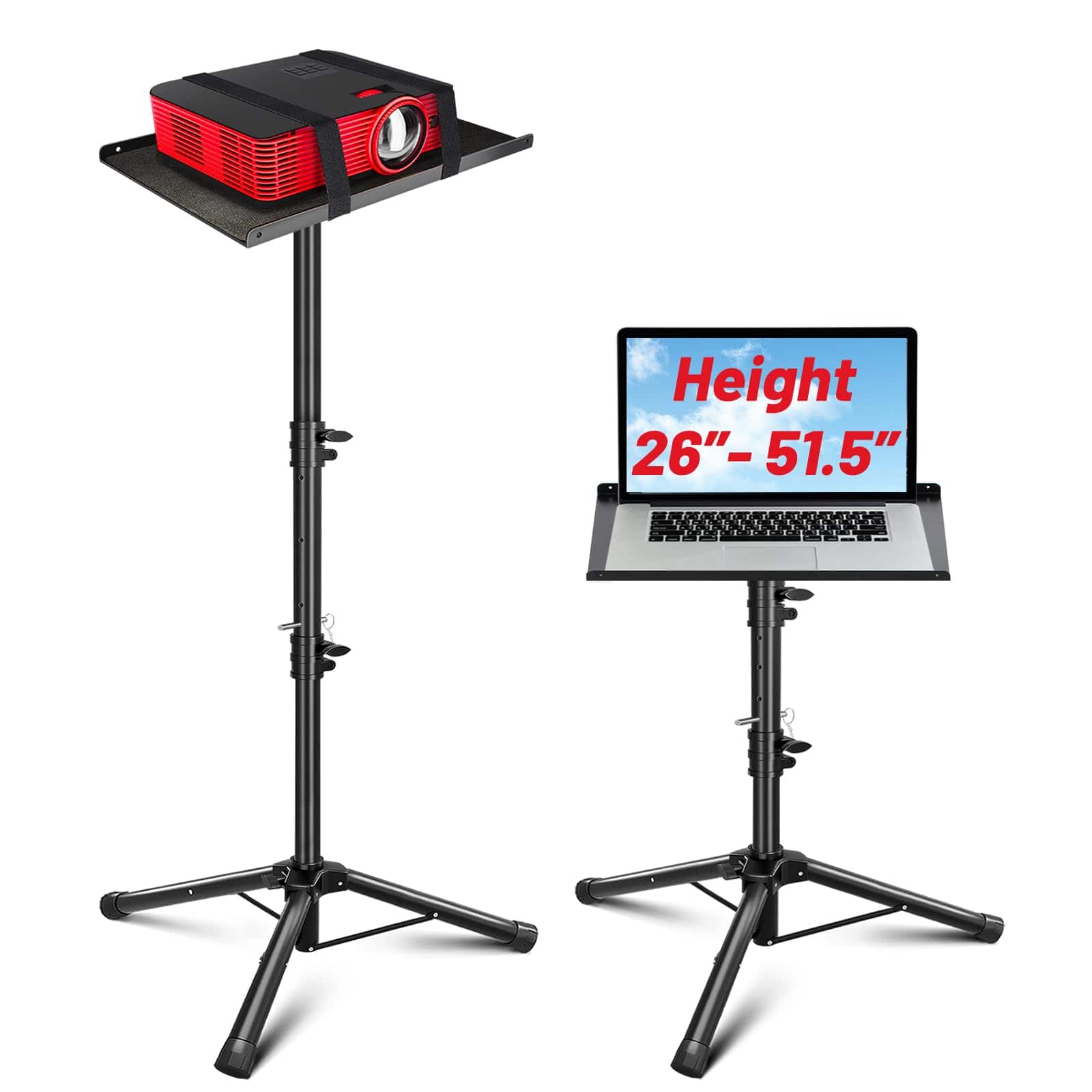 Cedar Assembly - Projector Stand Tripod Stable For Tablets Phones Book Height 26 To 51 5 Multifunctional Laptop Dj Rack Ou - Tripod Projector Stand