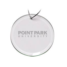 Jardine - Point Park Pioneers 3'' Glass Round Ornament - Multicolor