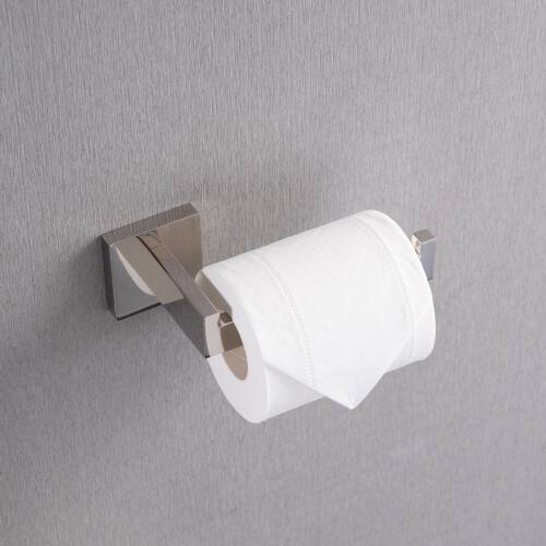 Alt View 1. JUJABU - 5-Piece Bathroom Set Towel Bar + Ring + Hooks + TP Holder, Chrome - Chrome.