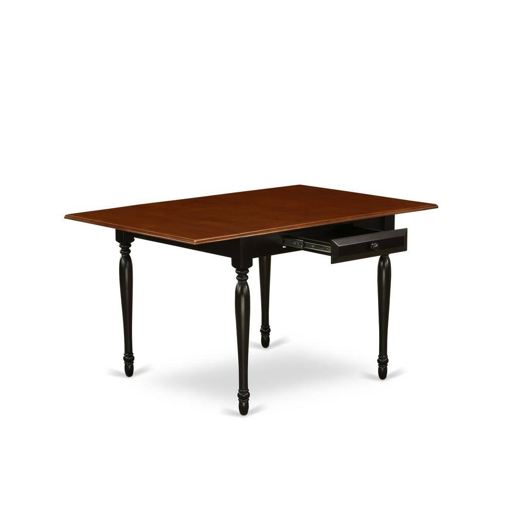 Alt View 3. East West Furniture - MZPV3-BCH-W Dining set - Black & Cherry.