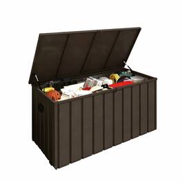 Mondawe - 200 Gallon Metal Deck Box - Brown