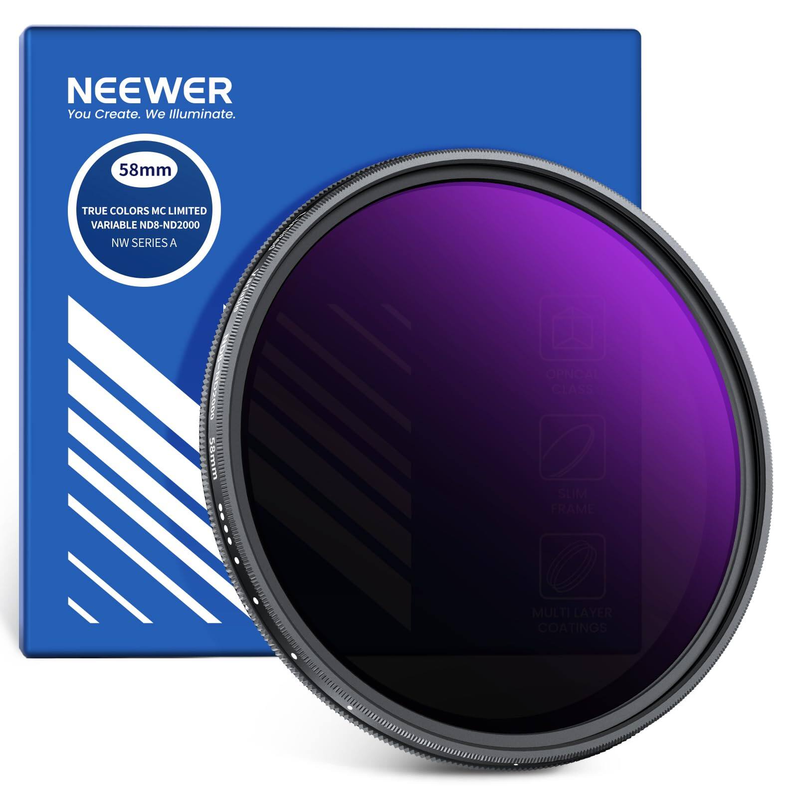 Neewer - 58mm VND ND8-2000, 3-11 Stops, Hard Stop price history on PriceWatchPro