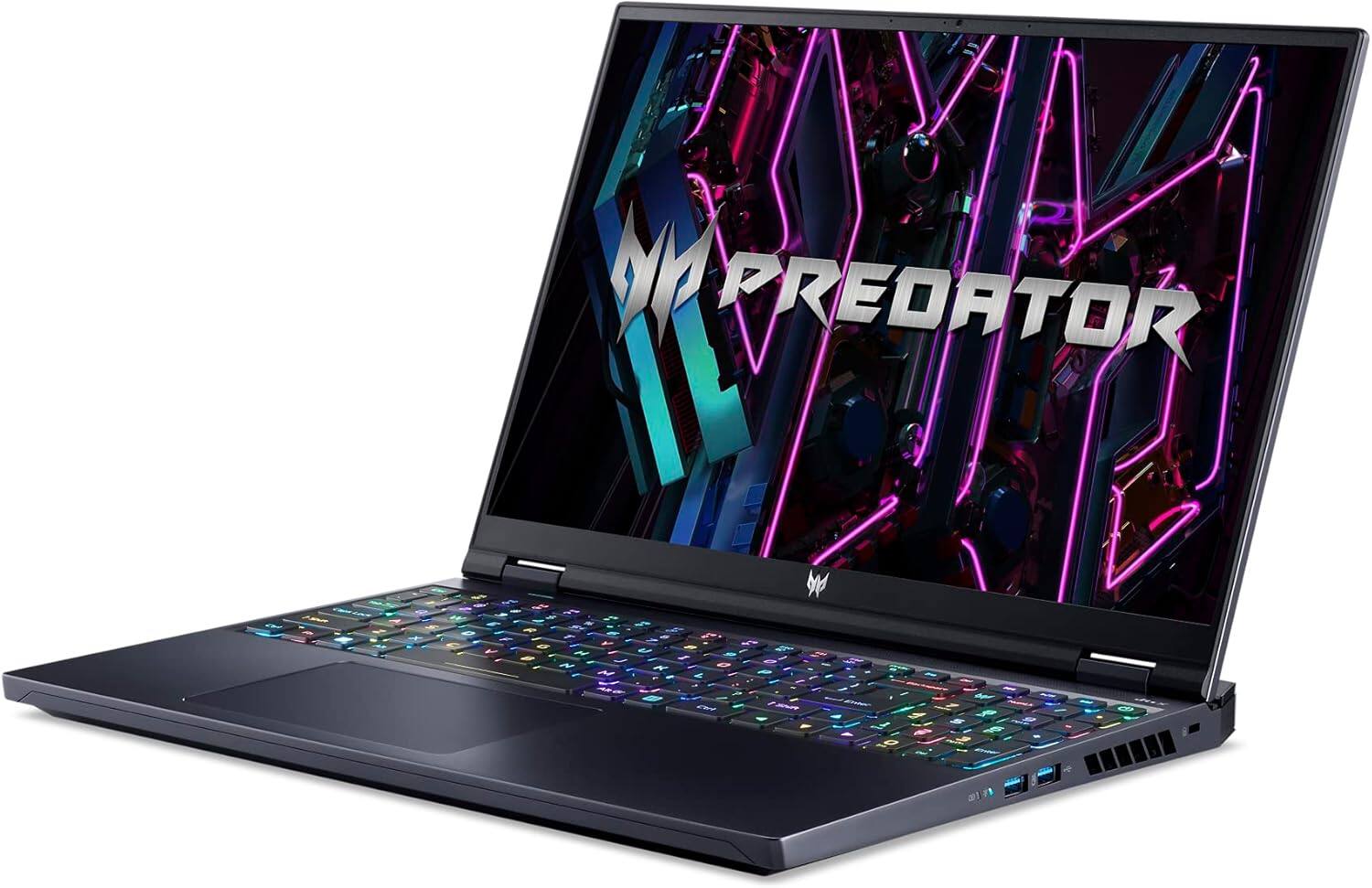 Alt View 1. Acer - Refurbished Predator Helios 16 Gaming Notebook Intel Core i7-14700HX 2.10 GHz 16 GB RAM 1 TB SSD - PH16-72-77KA - Black.
