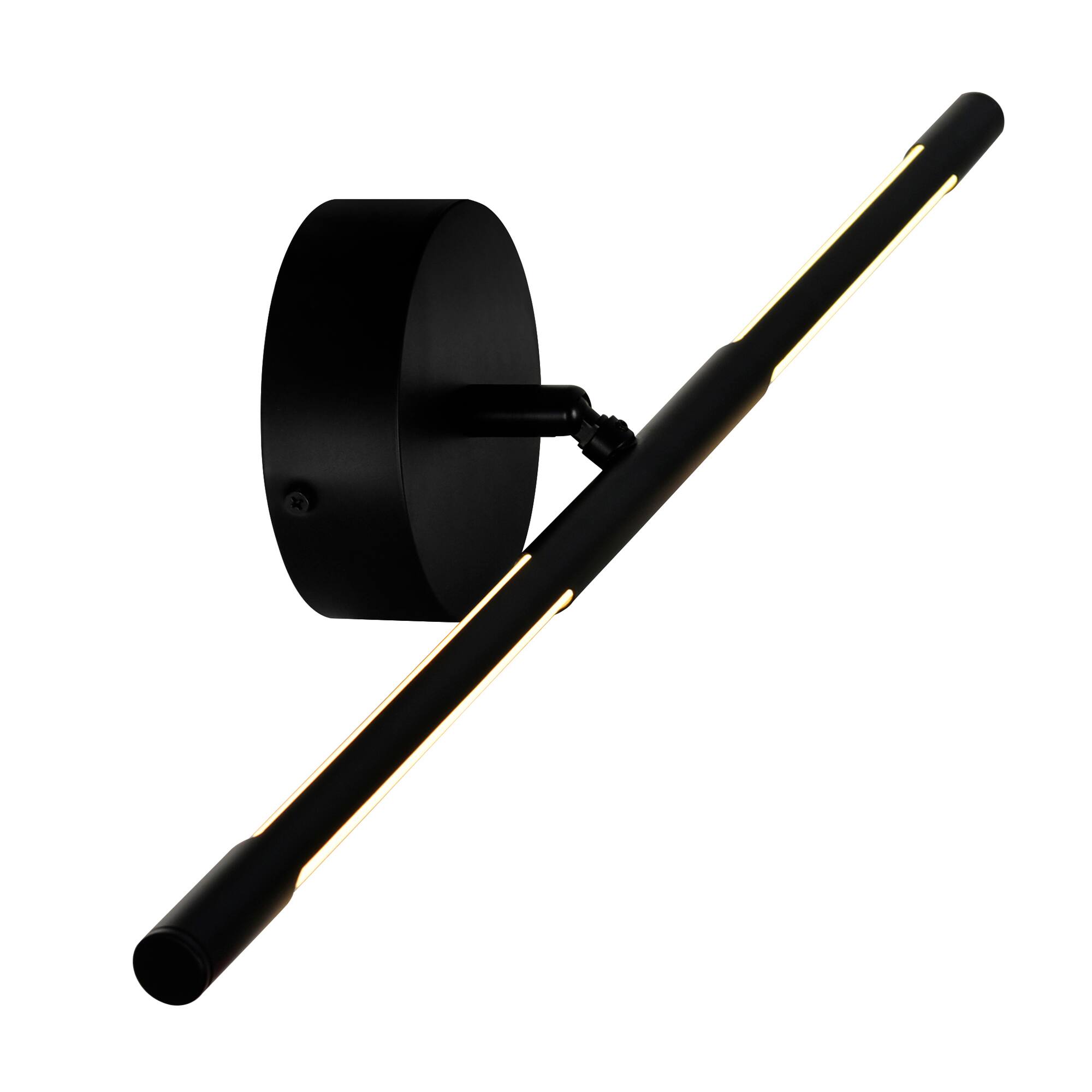 Left. CWI Lighting - Oskil LED Integrated Wall Light With Black Finish - Black.