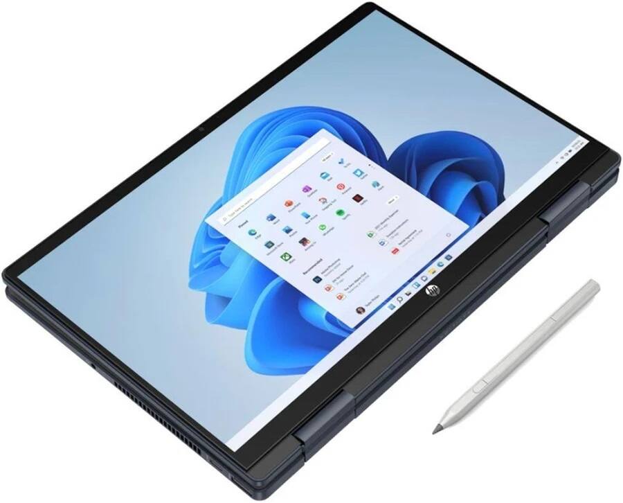 Front. HP - Pavilion x360 14-ek1003ca 14" FHD Intel Core i3-1315U 1.2 GHz up to 4.5 GHz 8GB 512GB SSD Windows 11 Home Laptop - Blue.