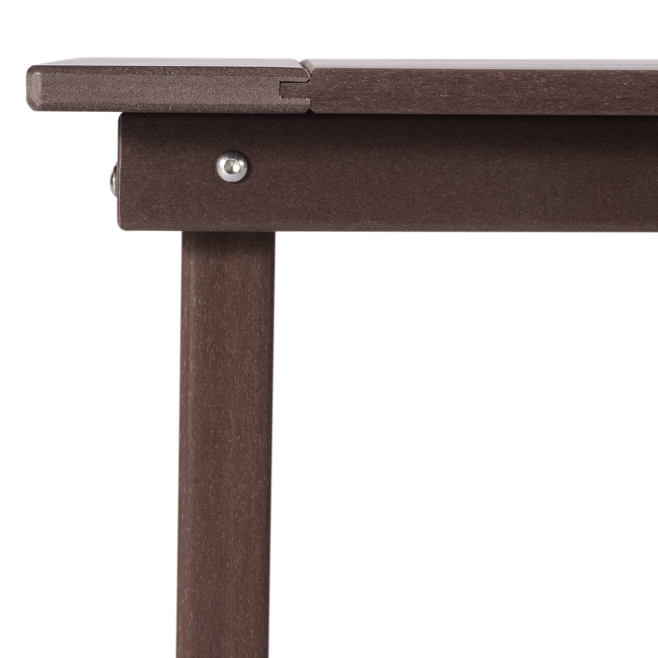 Alt View 3. WestinTrends - WestinTrends Malibu 6 Piece Outdoor Patio Dining Table and Armchair Dining Bench Set - Dark Brown.