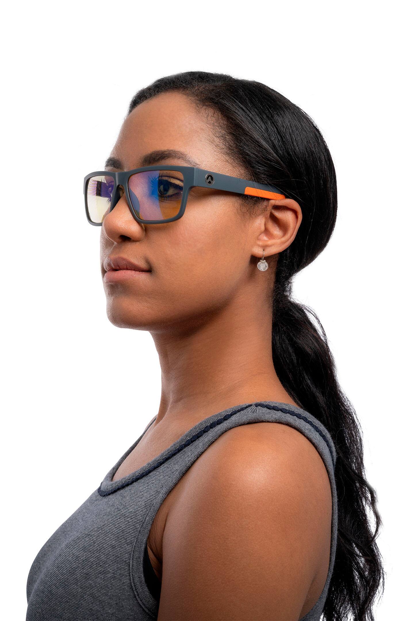 Angle. GUNNAR - GUNNAR - Overwatch Ultimate  Computer Glasses with Blue Light Reduction , Amber Lenses - Ash.