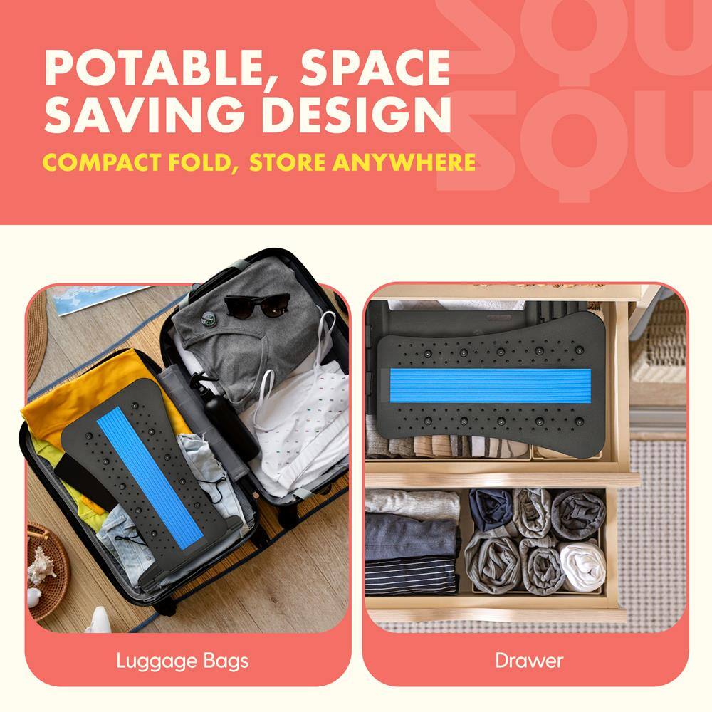 POTABLE, SPACE SAVING DESIGN  
COMPACT FOLD, STORE ANYWHERE  

Luggage Bags  
Drawer