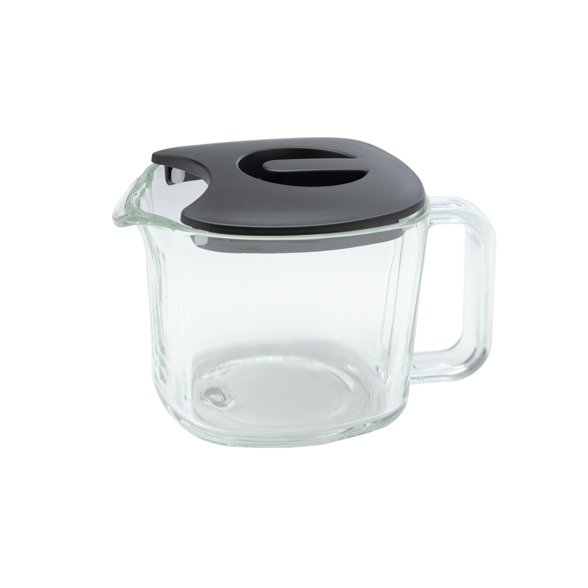 Left. ChefWave - ChefWave Glass Pitcher with Lid for the Milkmade Non-Dairy Milk Maker (Black).