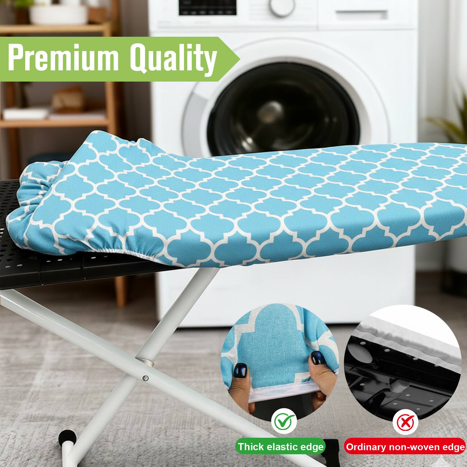 Premium Quality  
Thick elastic edge  
Ordinary non-woven edge