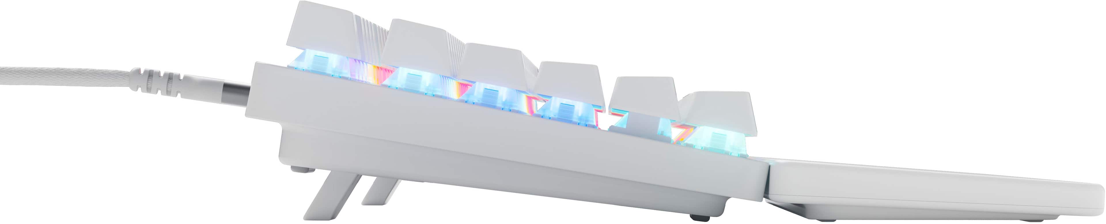 Alt View 8. SteelSeries - Apex Pro TKL Gen 3 Wired Mechanical OmniPoint Adjustable HyperMagnetic Gaming Keyboard with Rapid Tap - White.