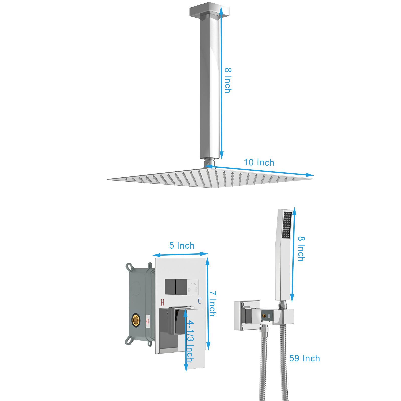 8 Inch  
10 Inch  
5 Inch  
4-1/3 Inch  
7 Inch  
59 Inch