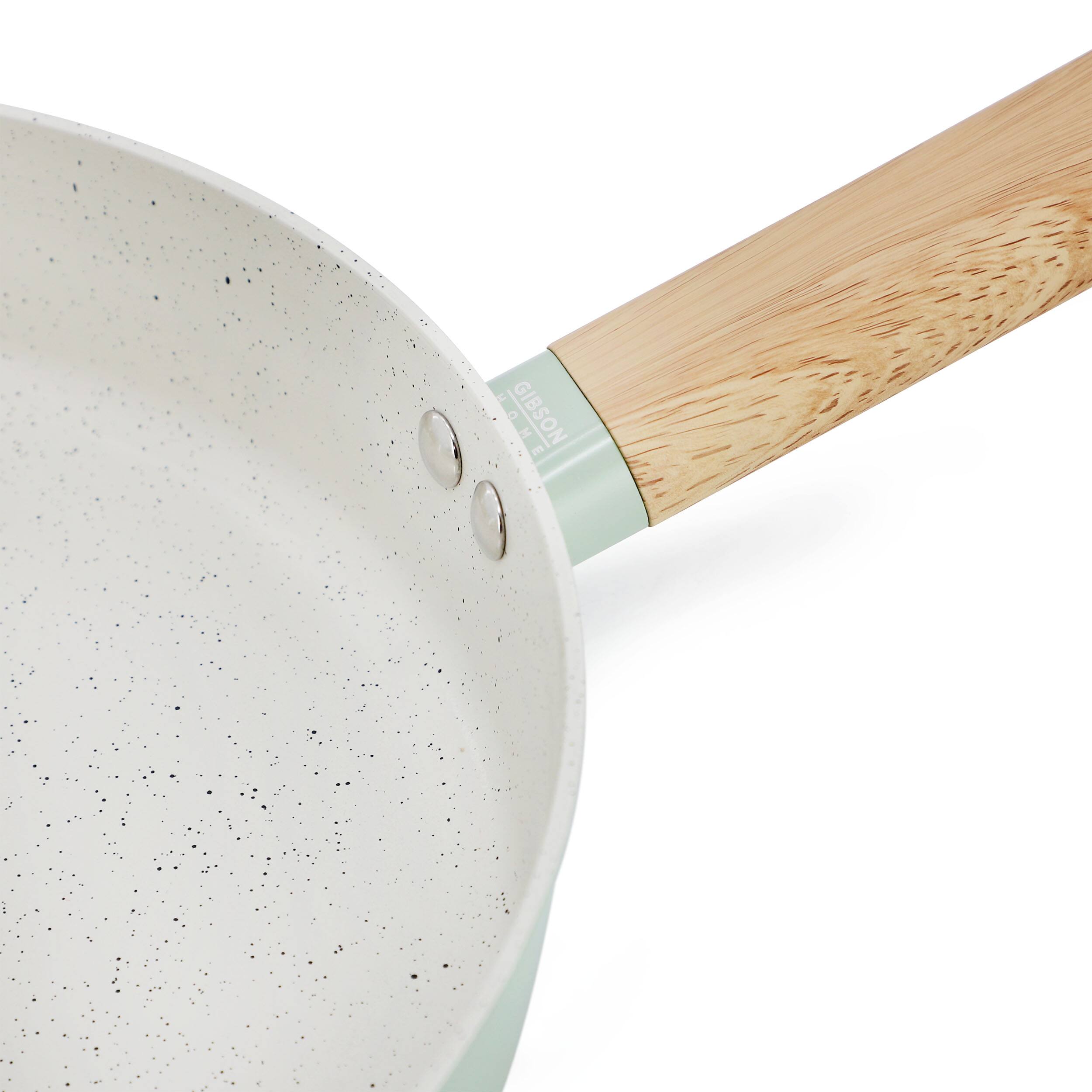 Alt View 4. Gibson - Gibson Home Marbleton Ceramic Nonstick Alumium 9.5 Inch Frying Pan in Mint - Mint.