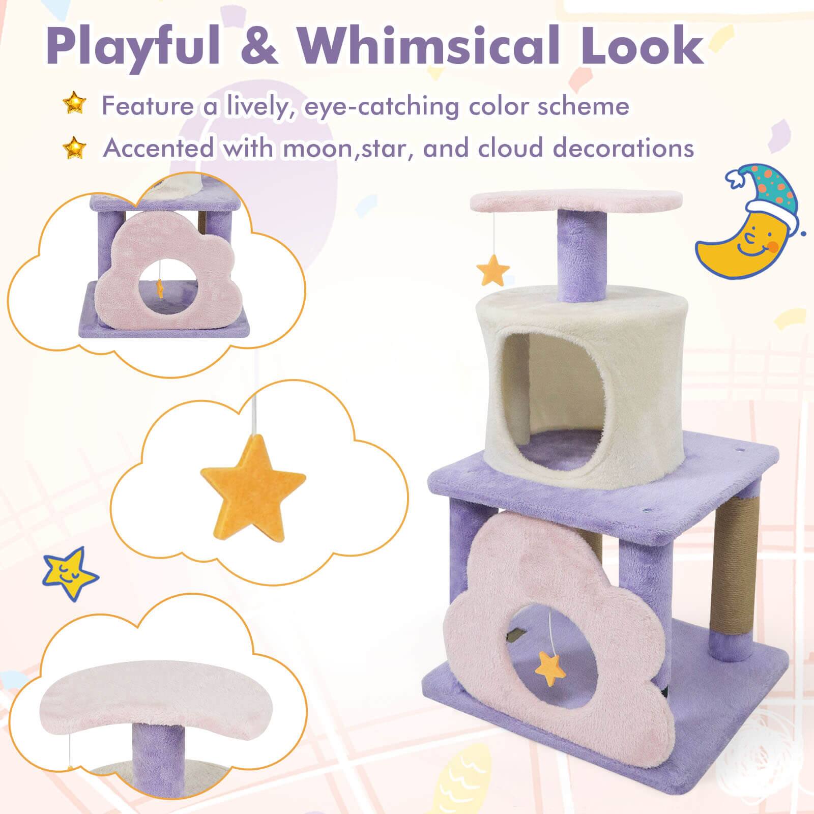 Playful & Whimsical Look

- Feature a lively, eye-catching color scheme
- Accented with moon, star, and cloud decorations