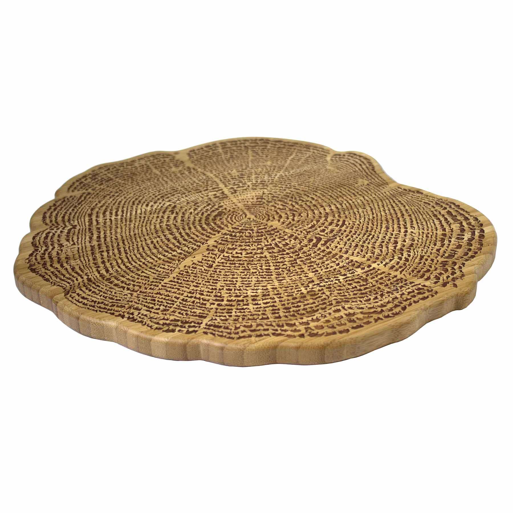 Alt View 1. Totally Bamboo - "Tree of Life" Engraved Serving Board, 13-1/2" x 13".