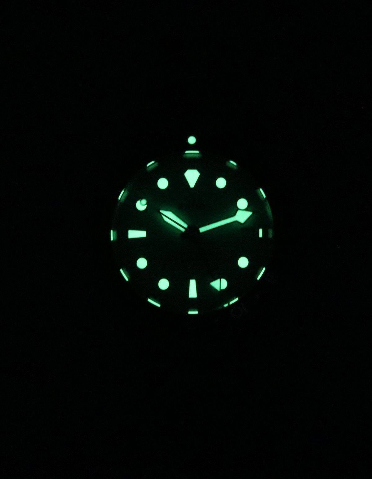 Left. RATIO - FreeDiver GMT Series Sapphire Stainless Steel Green Dial Automatic RTF059 200M Men's Watch - Green.