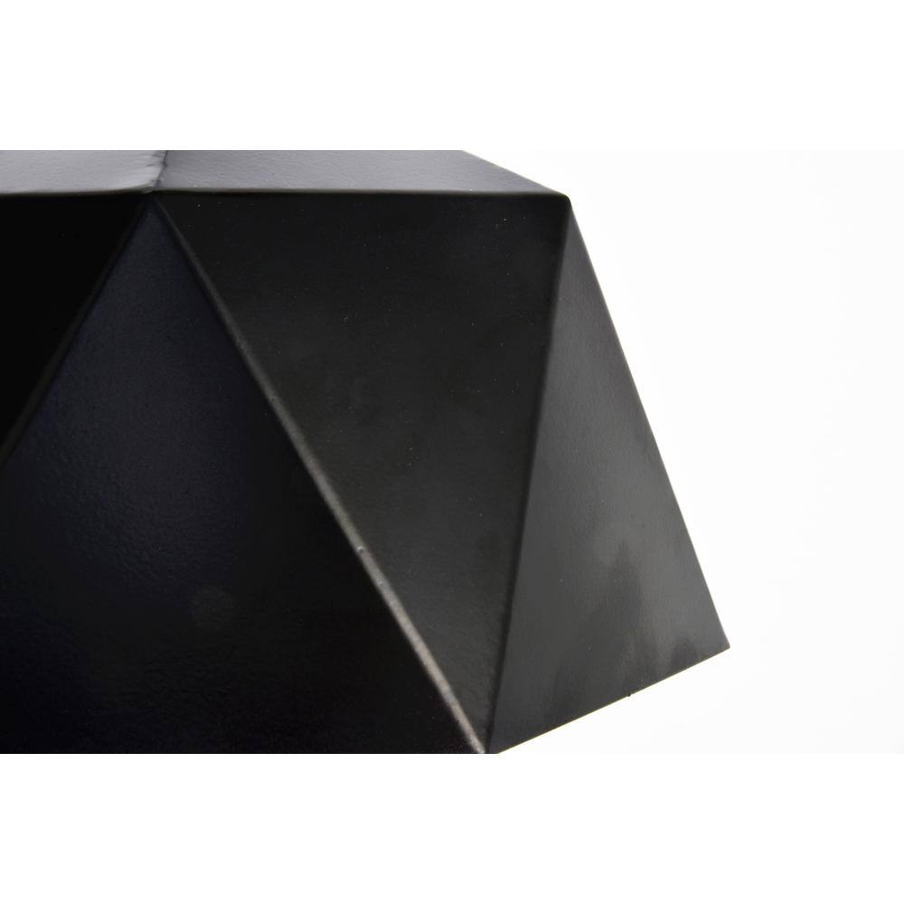 Back. Living District - Arden Collection Pendant D15.0'' H9.6 Lt:1 Black and Gold Finish - Black And Golden Inside.
