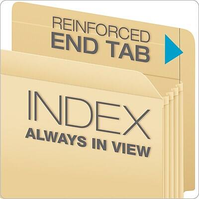 REINFORCED END TAB  
INDEX ALWAYS IN VIEW