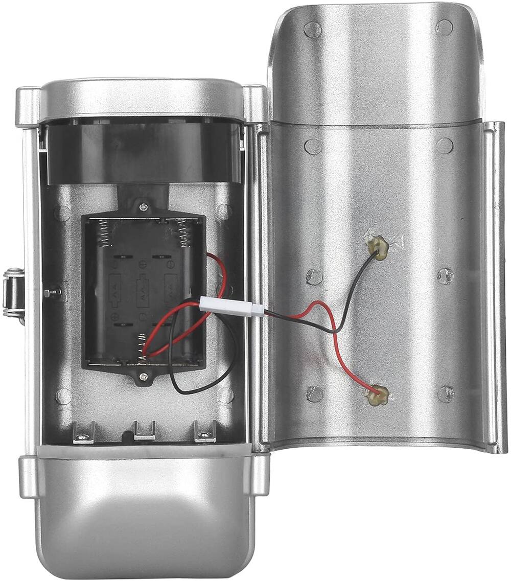 Left. SPT - Solar Powered CCTV Security Decoy Camera with Motion Sensor and Flash Lights (6-Pack) - Silver.