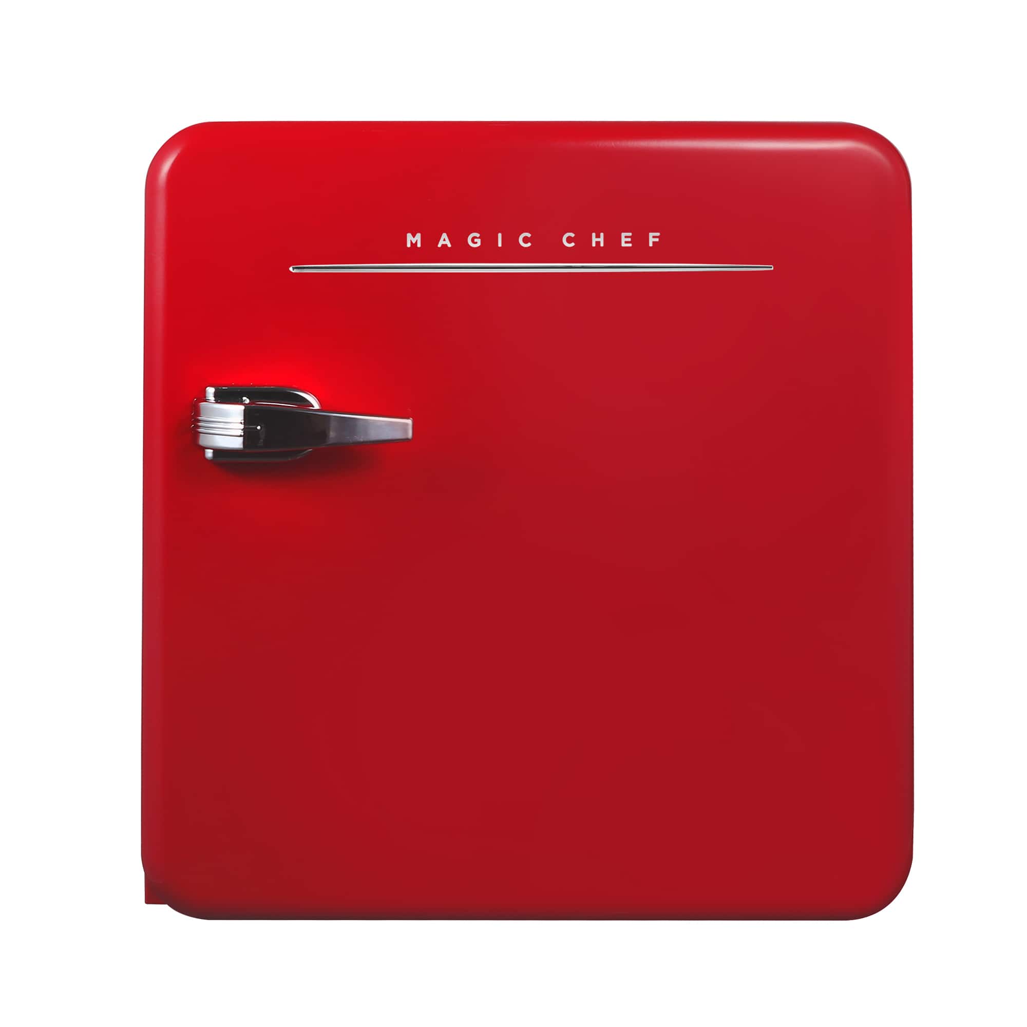 Magic Chef - 17.5 in. 1.6 cu. ft. Retro Mini Refrigerator, Without Freezer - Red