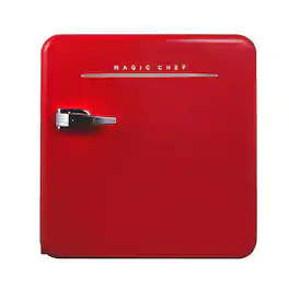 Magic Chef - 17.5 in. 1.6 cu. ft. Retro Mini Refrigerator, Without Freezer - Red
