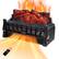 Front. Airo Comfort - 21-Inch Electric Fireplace Log Heater – Realistic Flame Fireplace Insert with Remote Control - Black.