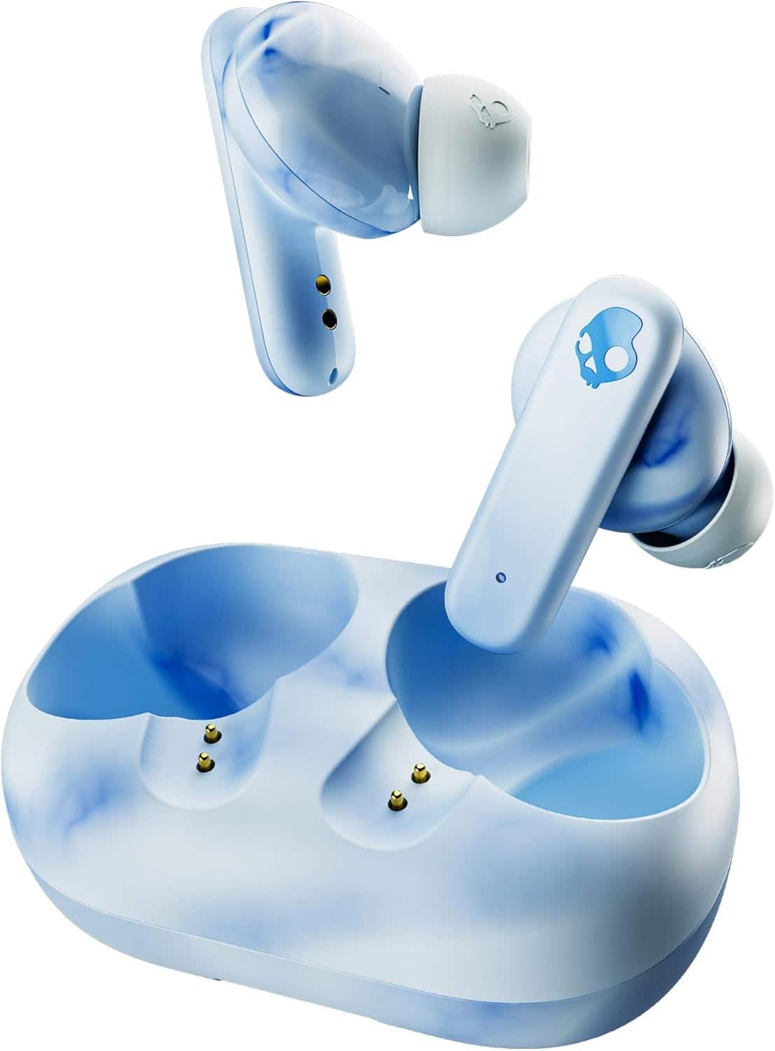 Skullcandy - EcoBuds Sustainable Wireless Earbuds, Bluetooth Headphones, Up to 8 Hours Battery, Battery-Free Charging Case - Glacier