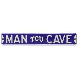 Authentic Street Signs - TCU Horned Frogs 6" x 36" Man Cave Steel Street Sign - Purple