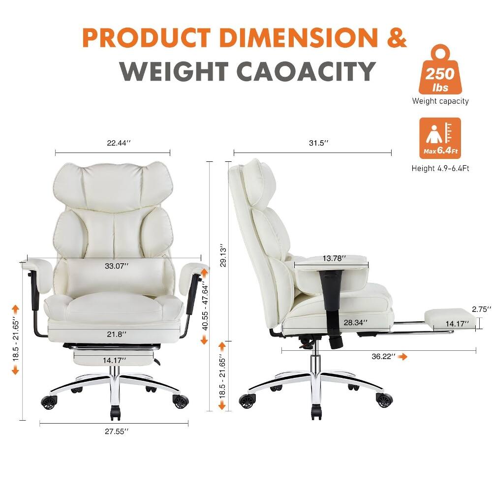 PRODUCT DIMENSION & WEIGHT CAPACITY

250 lbs Weight capacity

22.44"
31.5"
Max 6.4Ft
Height 4.9-6.4Ft

18.5 - 21.65"
33.07" 21.8" 14.17" 27.55"
40.55 - 47.64
29.13" 18.5 - 21.65" 18.5

13.78 28.34" 36.22"
2.75" 14.17"