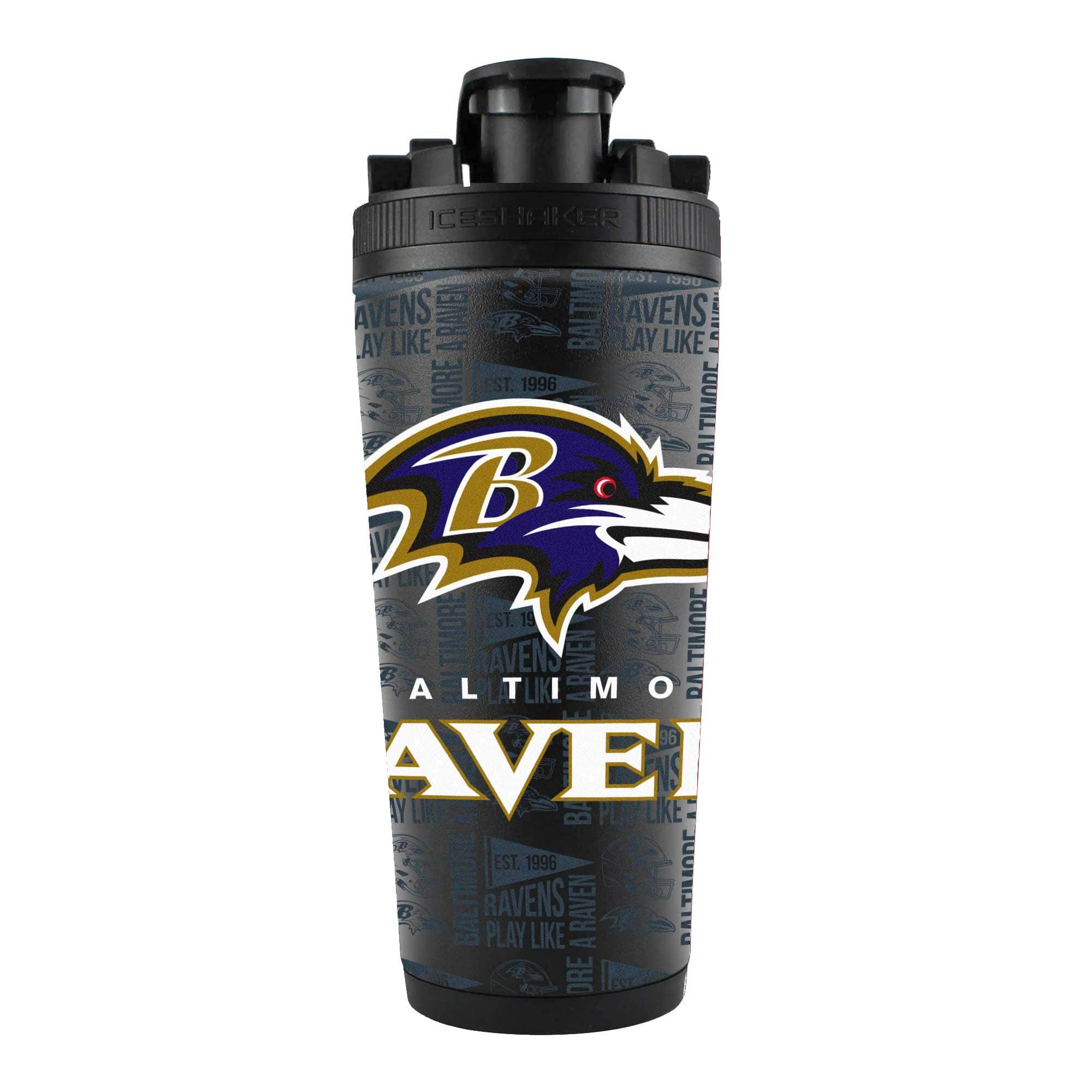 Photos - Glass Steel WinCraft - Baltimore Ravens 26oz. 4D Stainless  Shaker Bottle - Multicolor 200856972 