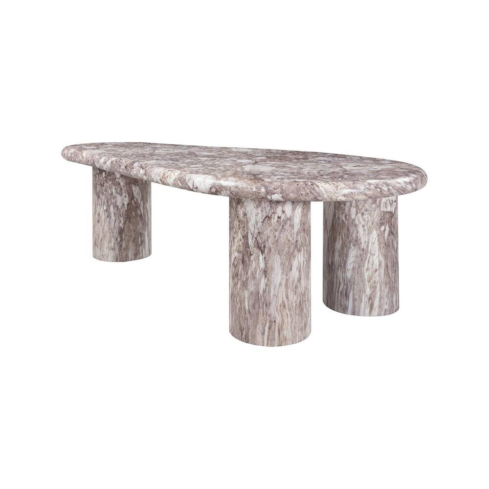 Alt View 3. Meridian Furniture - Sassari Brown Marble Finish Concrete Coffee Table - Brown.