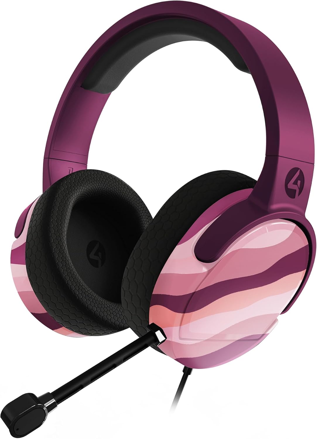 Front. 4Gamers - Panther Headset WAVE - PS4, PS5, Xbox One, Series S/X, Switch, PC, mobile - Pink.