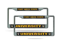 Rico Industries - Fort Hays State Tigers Chrome Metal License Plate Frame - Set of 2 Frames - Multi