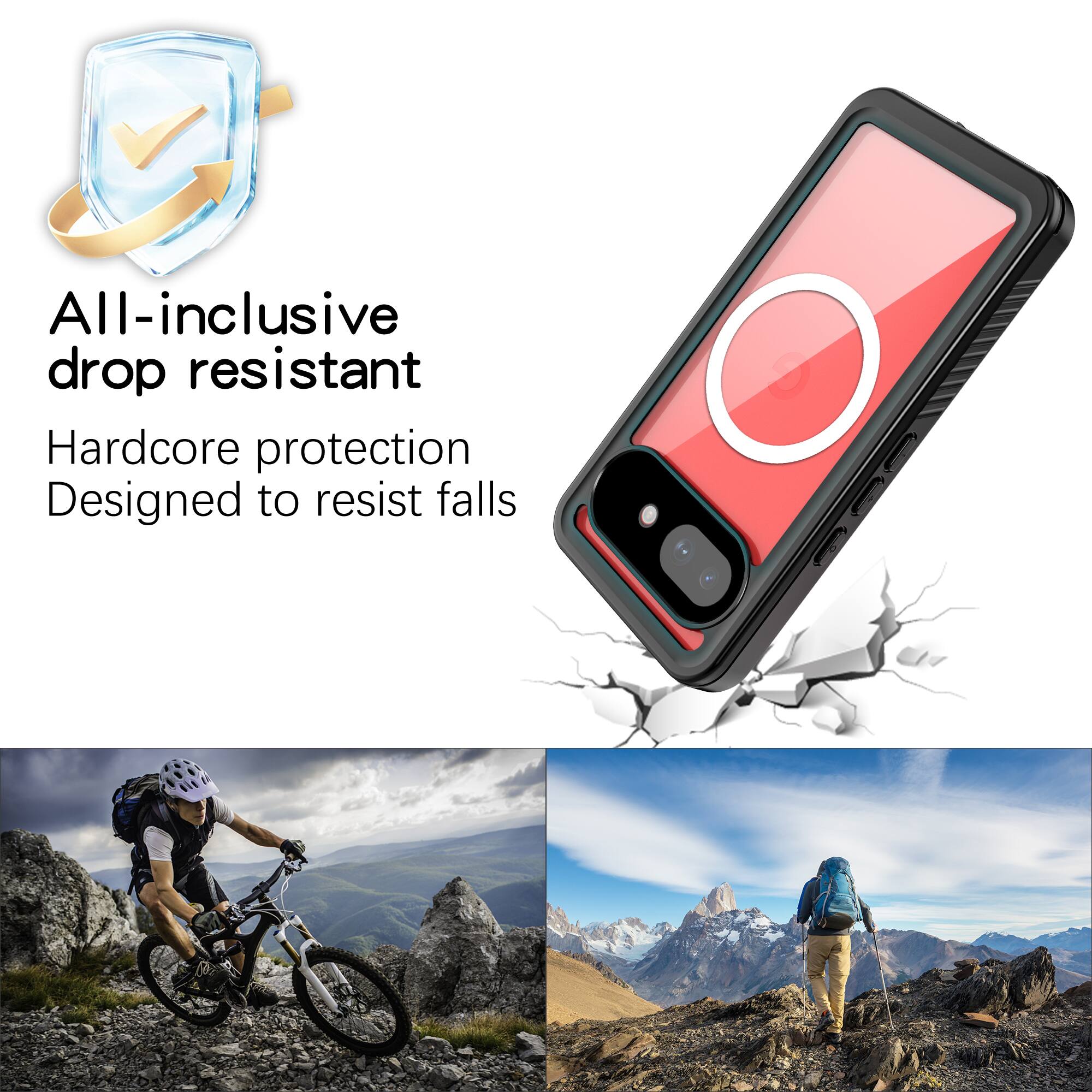 All-inclusive drop resistant  
Hardcore protection  
Designed to resist falls
