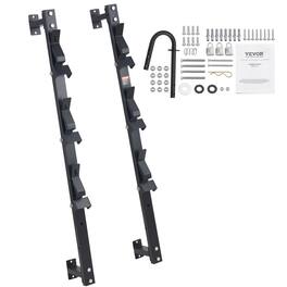 VEVOR - Trimmer Rack, 3 Place Weeder Trimmer Rack, Trim Holder Trailer Rack with Zinc Alloy Password Lock - Black