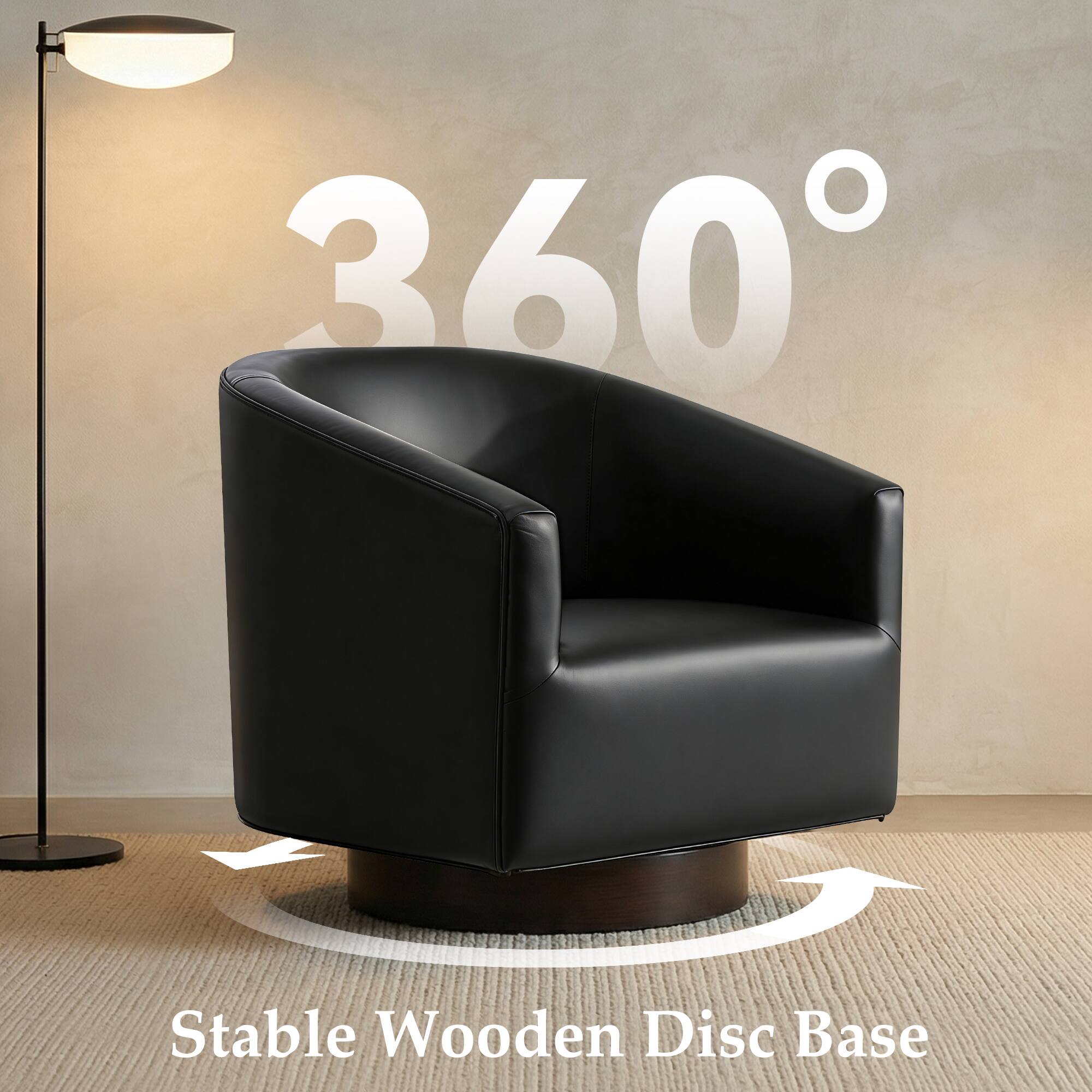 360°  
Stable Wooden Disc Base