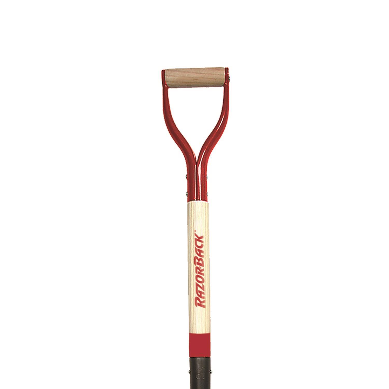 Left. Razor - Razor-Back 44.5 in. Steel Scoop Western Pattern Shovel Wood Handle.