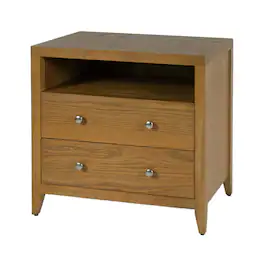 Butler Specialty - Dana 28 in. W Rectangular Wood 2 Drawer Nightstand with Top Shelf - Natural