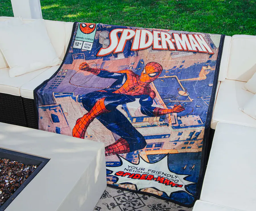 Marvel Comics Friendly Neighborhood Spider Man Throw Blanket | 45 x 60 ...