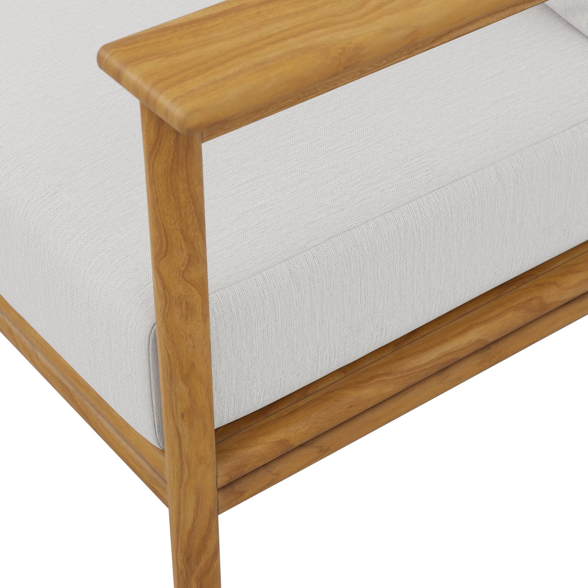 Alt View 6. Modway - Wren Outdoor Patio Teak Wood Sofa by Modway - Natural Sail.