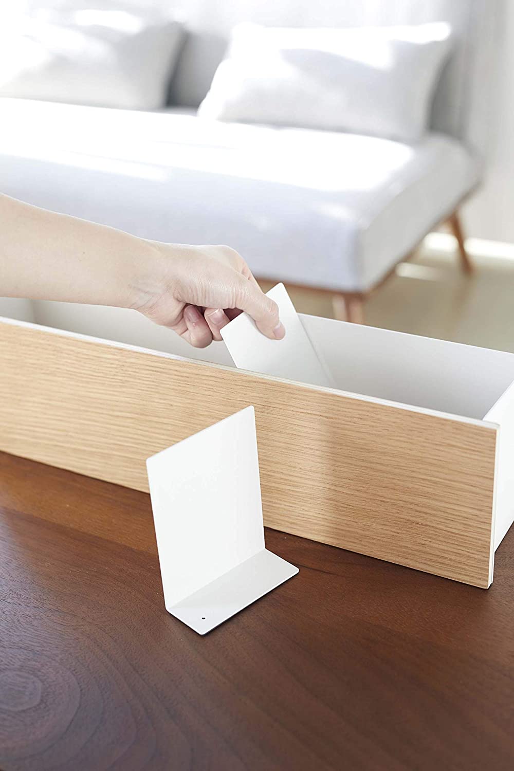 Alt View 1. Yamazaki Home - Desk Organizer - Large - Steel + Wood.