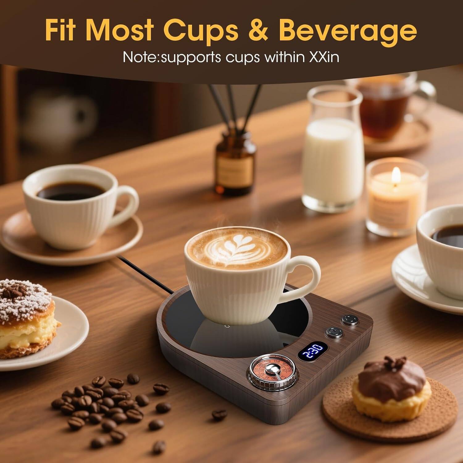 Fit Most Cups & Beverage  
Note: supports cups within XXin