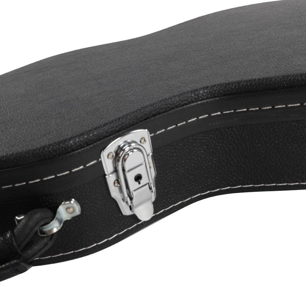 Alt View 5. Winado - New Microgroove Artificial Leather ST Electric Guitar Hard Shell Case Black.
