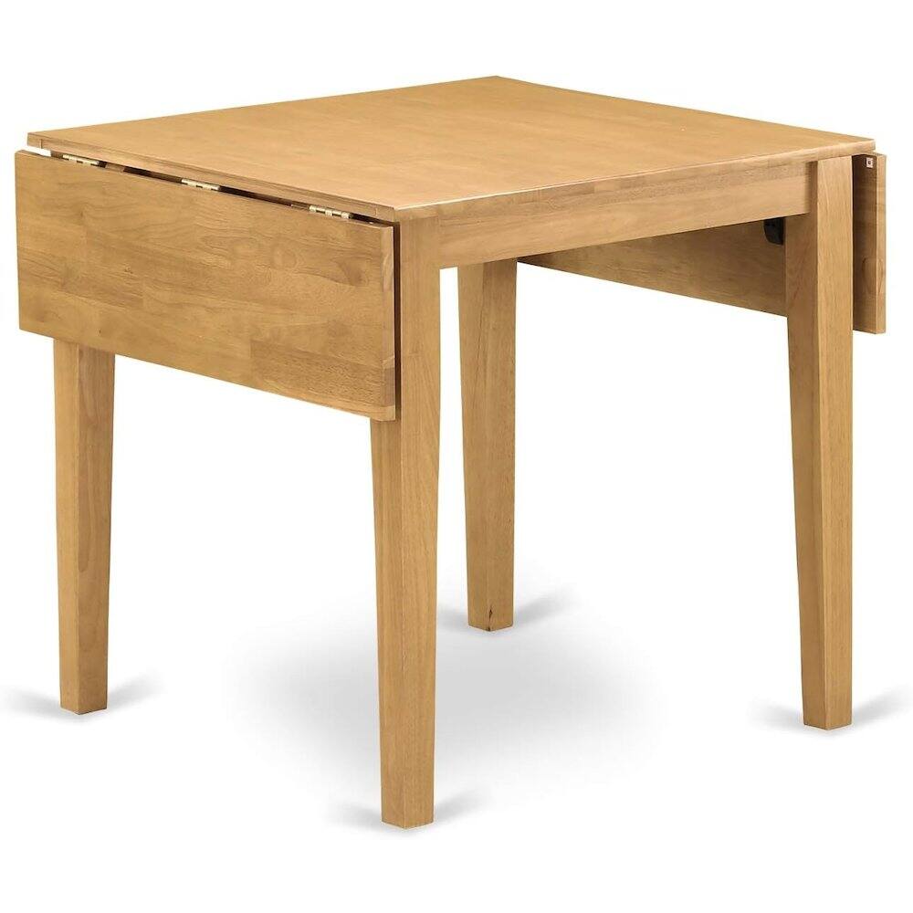 Alt View 2. FurniFact - Solid Wood Drop Leaf Kitchen Table and Chairs for Small Dining Spaces - Oak.
