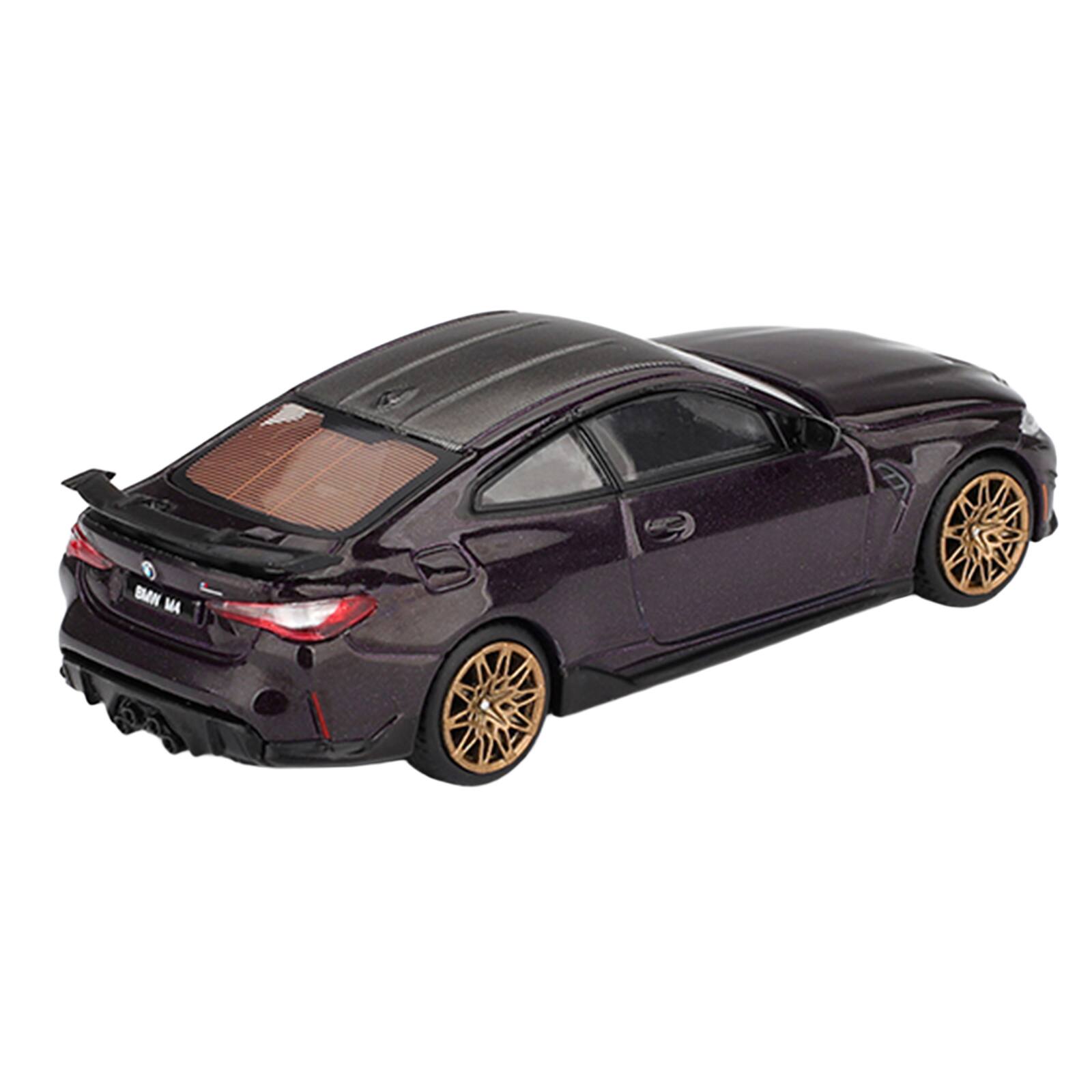 Alt View 3. True Scale Miniatures - BMW M4 M-Performance Daytona Violet Metallic with Carbon Top Limited Edition 1/64 Diecast Model Car by Mini GT.