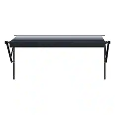 Front. VEVOR - Motorized RV Awning Complete Kit, 15' Retractable Awning with Aluminum Alloy Frame, Outdoor Trailer Awning - Black.