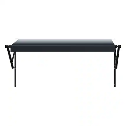 Front. VEVOR - Motorized RV Awning Complete Kit, 16' Retractable Awning with Aluminum Alloy Frame, Outdoor Trailer Awning - Black.