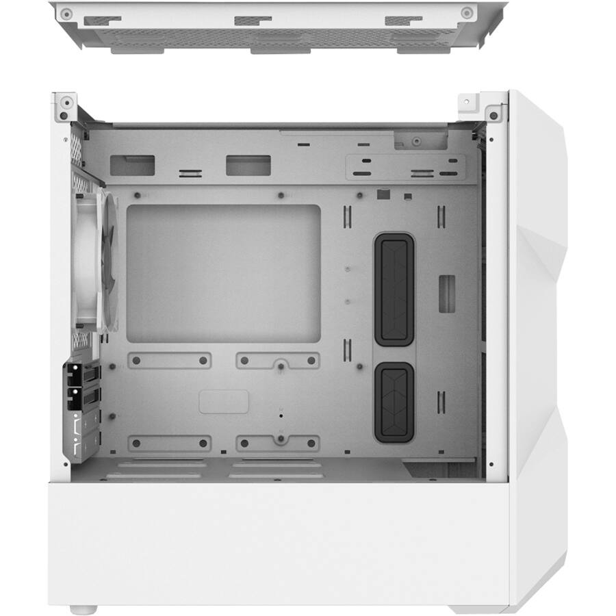 Alt View 5. Cooler Master - Cooler Master TD300 Mesh TD300-WGNN-S00 White Steel / Mesh / Plastic / Tempered Glass Micro ATX Tower Computer Case - White.