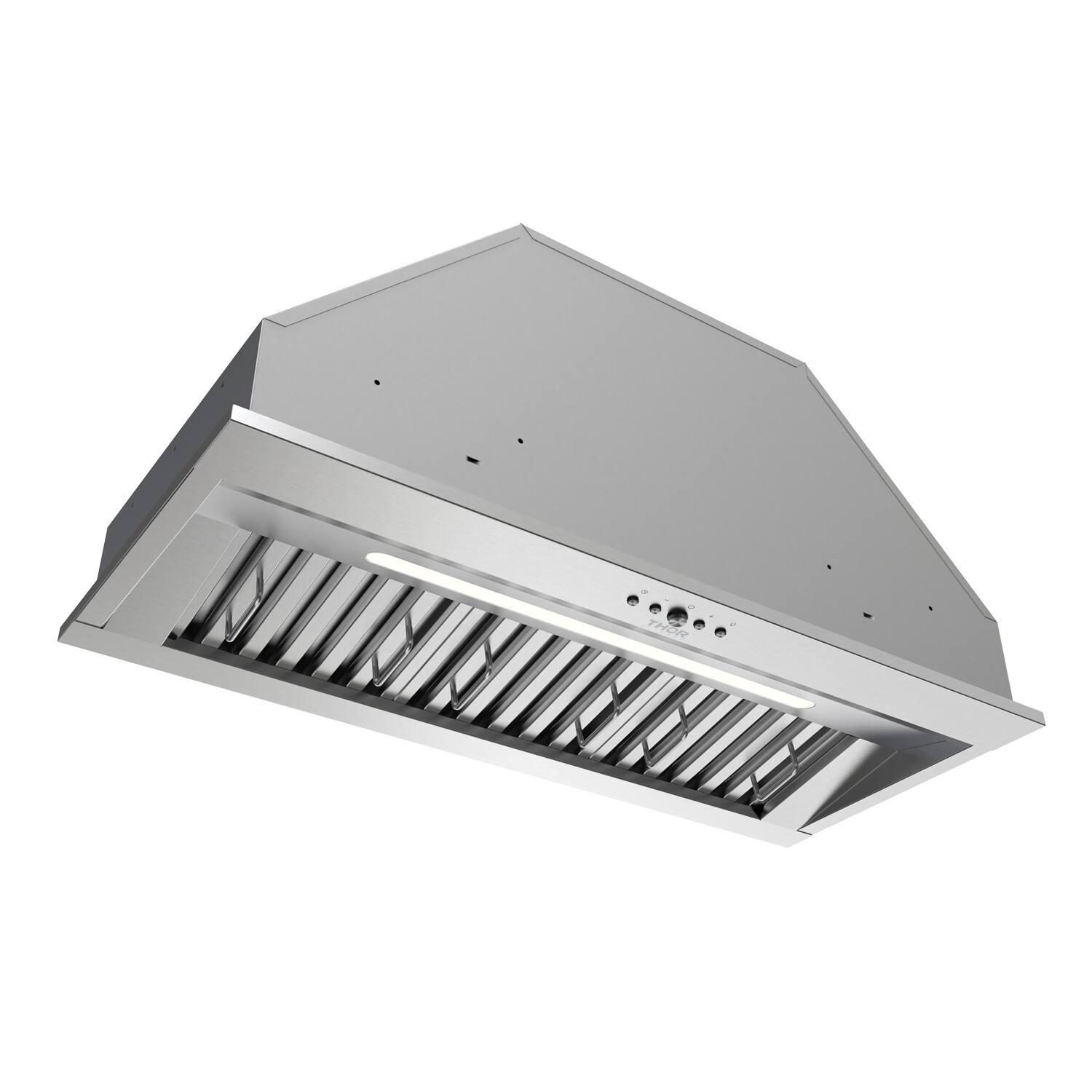 Left. Thor Kitchen - 34 Inch Convertible Range Hood Insert in Stainless Steel - Stainless steel.
